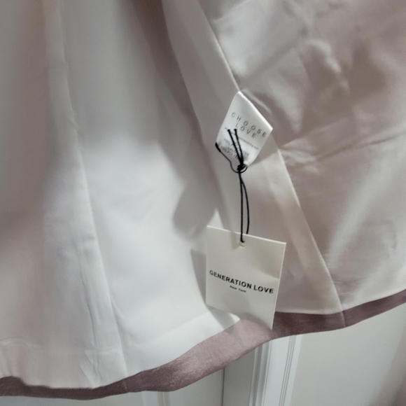 NWT Generation Love Luxe Satin "Fabien Blazer" in Metallic Mauve Size: s/m/l - Picture 7 of 8